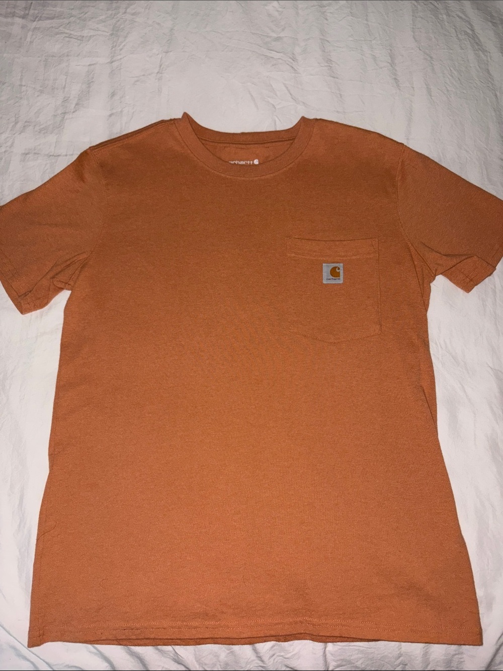 Carhartt Women’s Pocket Tee in Rust Orange